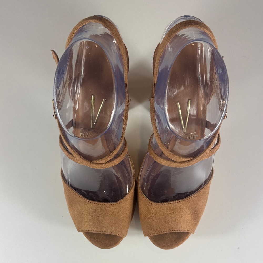 Vizzano Double Strap Tan Platform Heel size 6 - Picture 3 of 10
